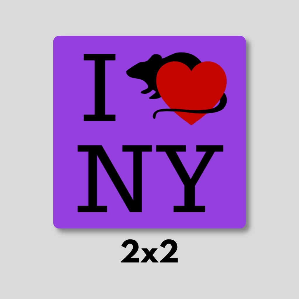 I Heart NY Rat Magnet - Purple