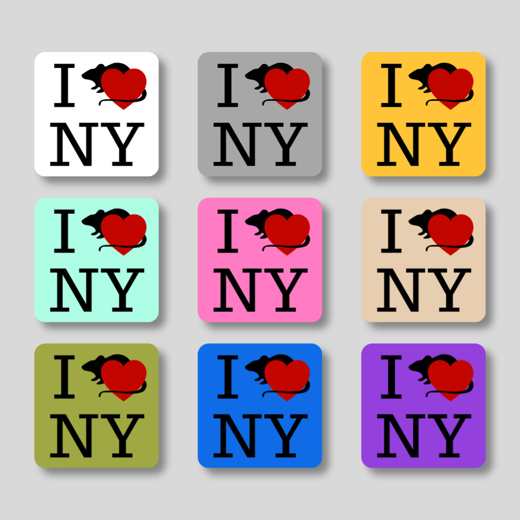 I Heart NY Rat Magnet 9 Pack