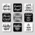 Delicate Black and White Magnet 9 Pack