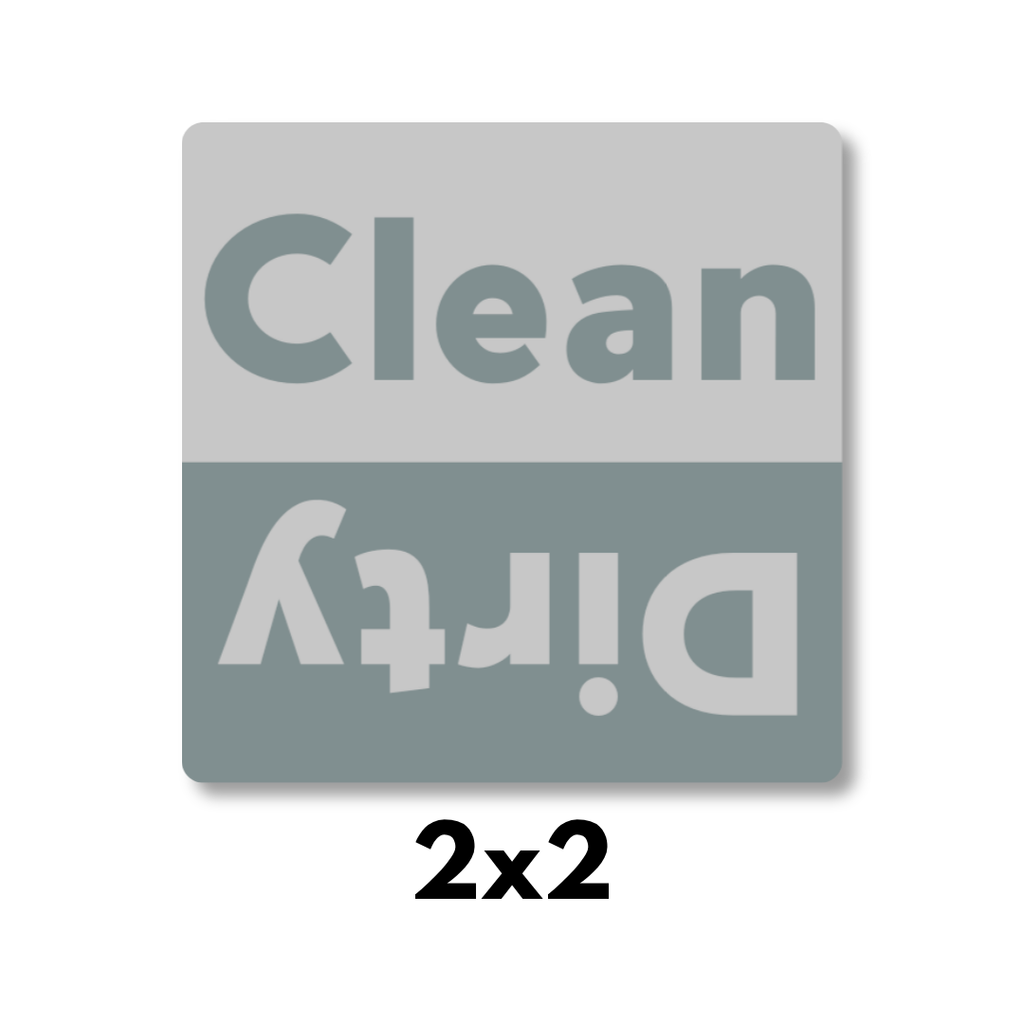 Clean/Dirty Grey Dishwasher Magnet 2x2