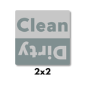 Clean/Dirty Grey Dishwasher Magnet 2x2