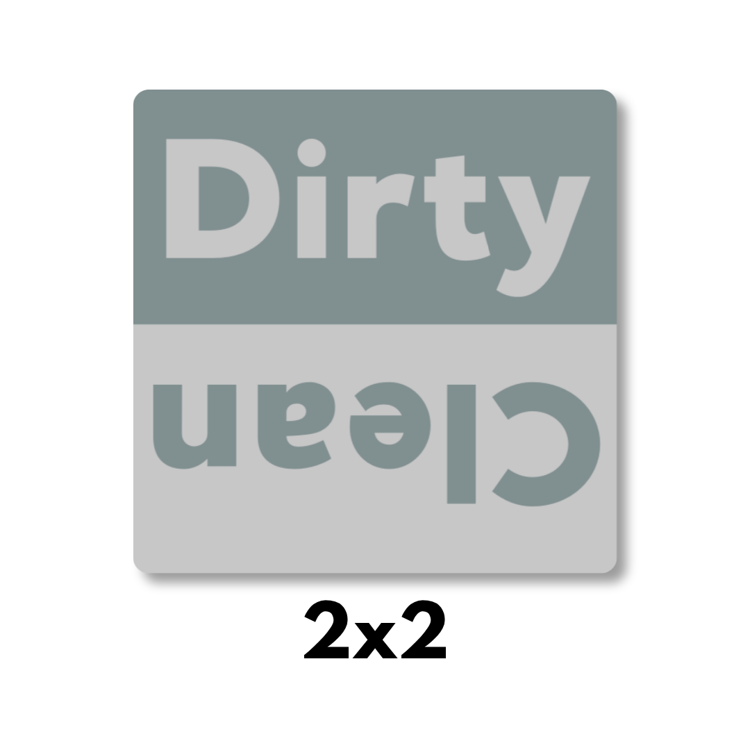Clean/Dirty Grey Dishwasher Magnet 2x2