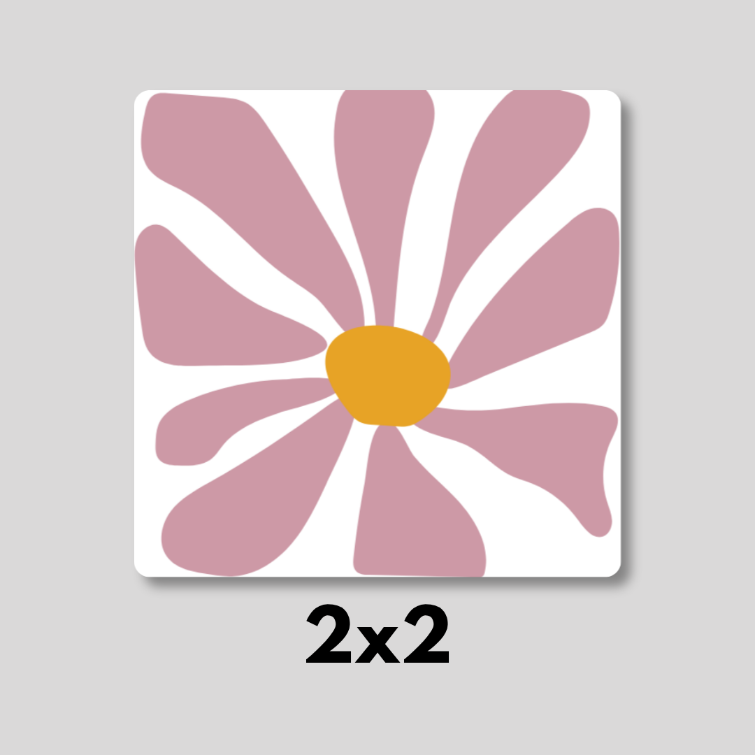 Retro Floral Magnet 2x2