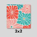 Retro Floral Magnet 2x2
