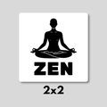 Zen Lotus Pose Magnet 2x2