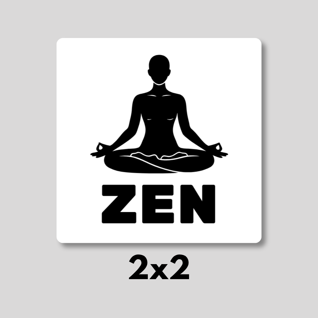 Zen Lotus Pose Magnet 2x2