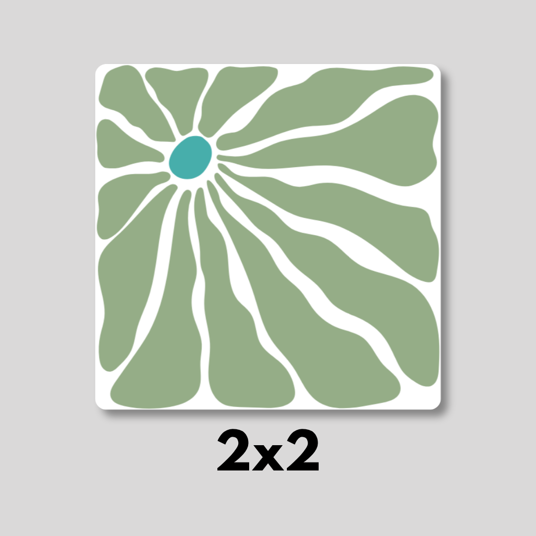 Retro Floral Magnet 9 Pack