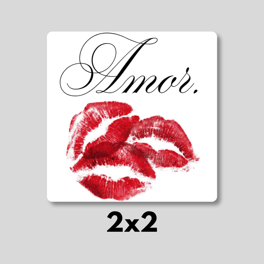 Amor Lipstick Stain Magnet 2x2