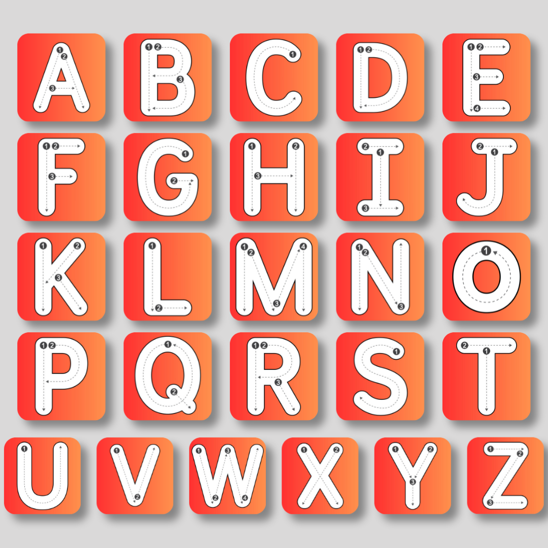 Reusable Traceable Alphabet Magnets