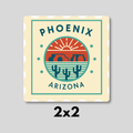 Phoenix, Arizona Vintage Stamp Magnet 2x2