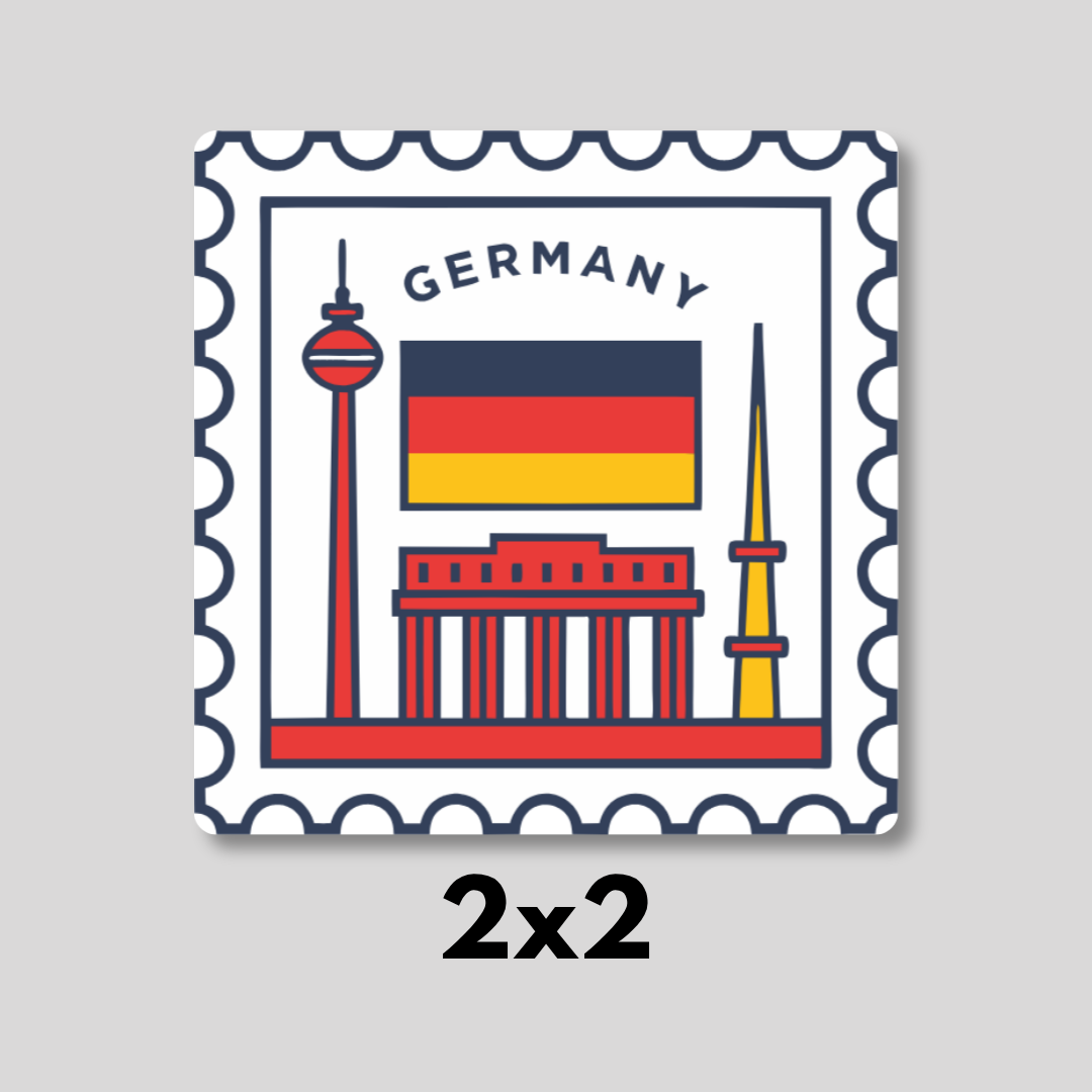 Germany Vintage Stamp Magnet 2x2