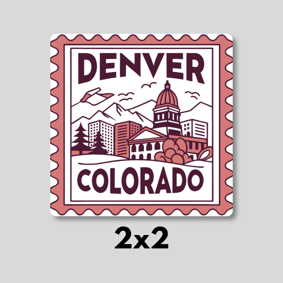 Denver, Colorado Vintage Stamp Magnet 2x2