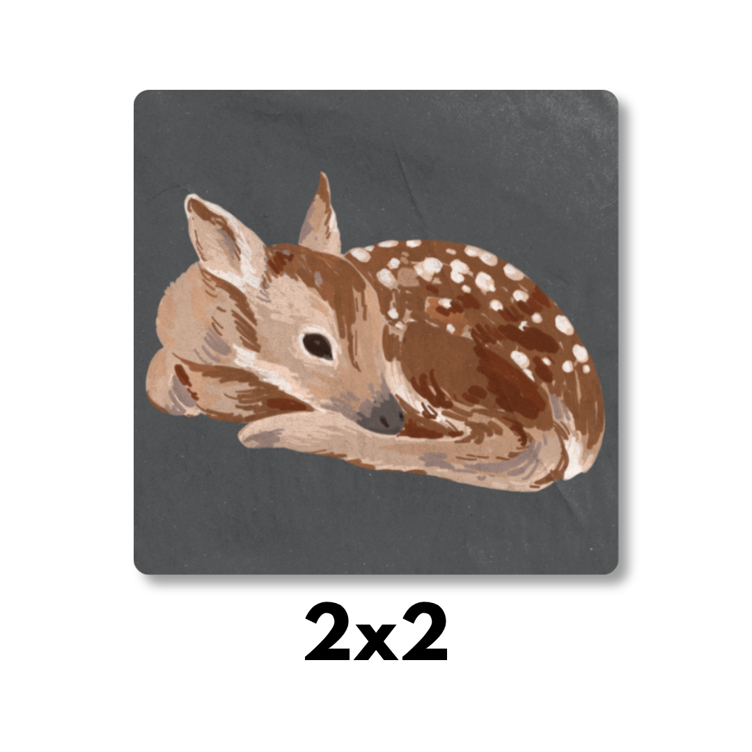 Resting Deer Magnet 2x2