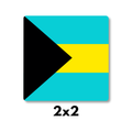 The Bahamas Flag Magnet 2x2