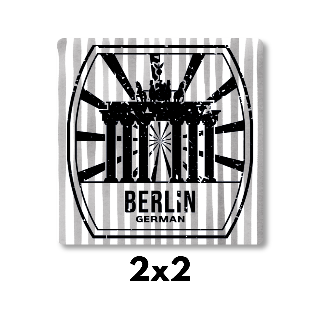Berlin Brandenburg Gate Striped Magnet 2x2