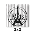 Paris Eiffel Tower Striped Magnet 2x2