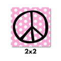 Peace Sign Polka Dot Magnet 2x2