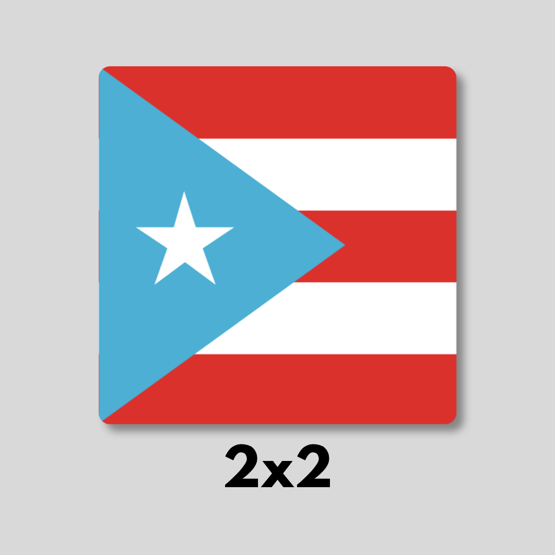 Puerto Rican Flag Magnet 2x2