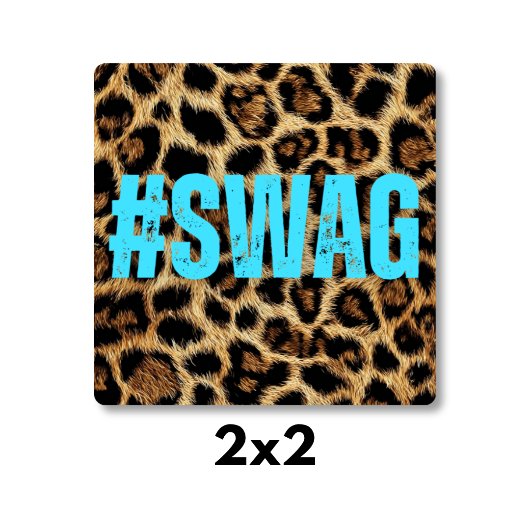 #SWAG Leopard Print Magnet 2x2