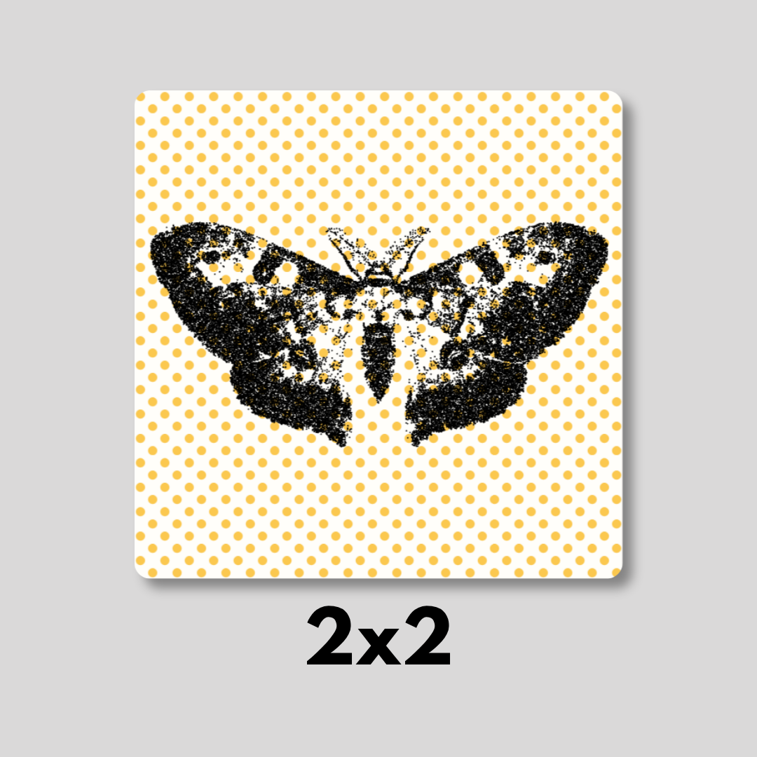 Butterfly Polka Dot Magnet 2x2